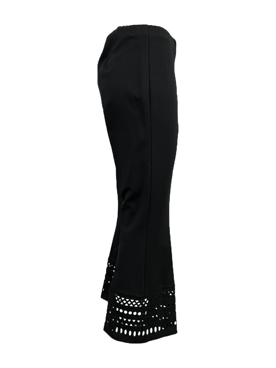 MEIMEIJ pantalone donna trombetta punto milano nero M4IA22 MADE IN ITALY