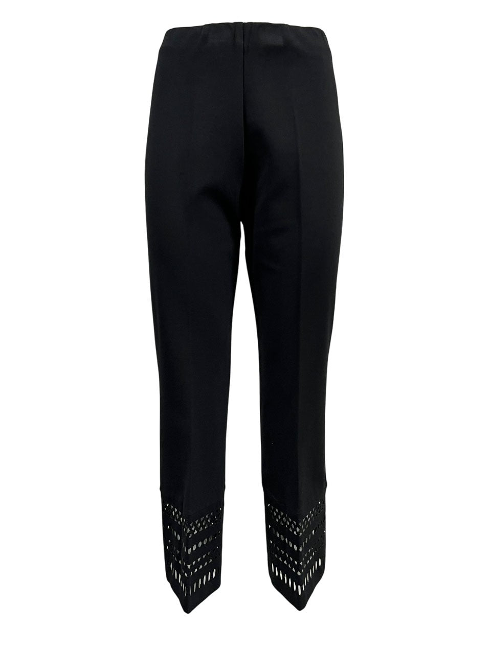 MEIMEIJ pantalone donna trombetta punto milano nero M4IA22 MADE IN ITALY