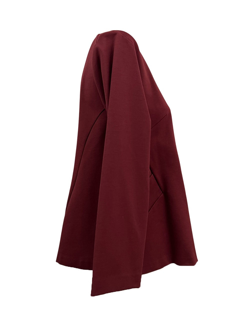 MEIMEIJ blusa donna punto milano bordeaux svasata M4IA00 MADE IN ITALY