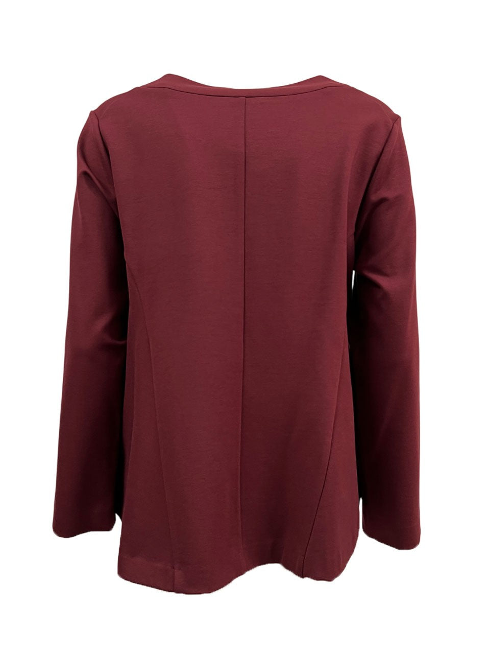 MEIMEIJ blusa donna punto milano bordeaux svasata M4IA00 MADE IN ITALY