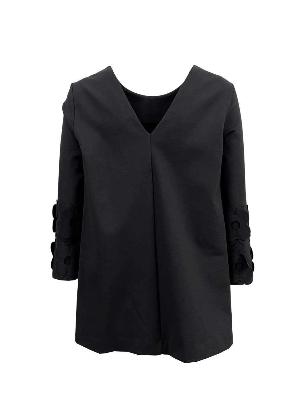 MEIMEIJ blusa donna punto milano nera M4IA44 MADE IN ITALY