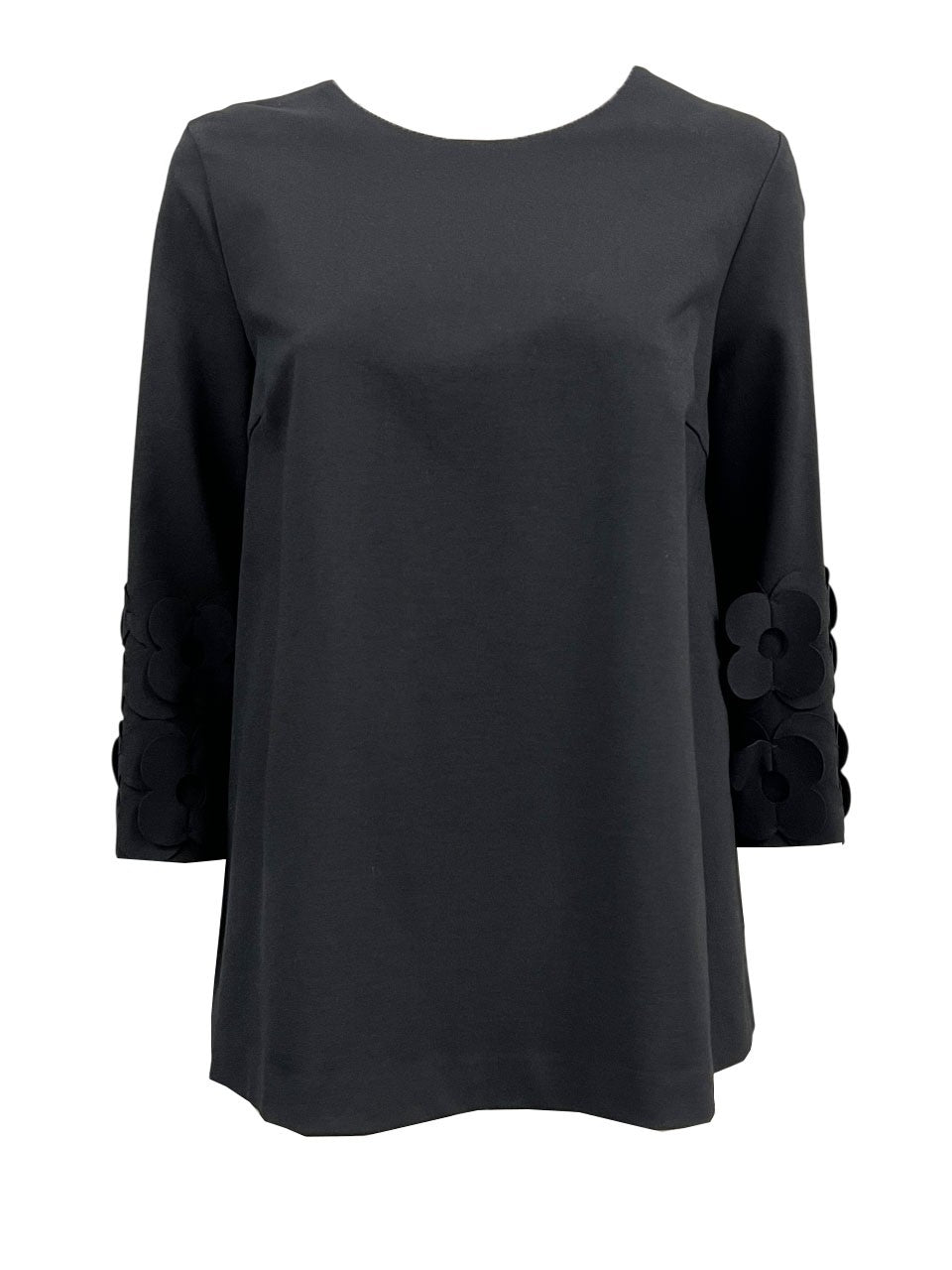 MEIMEIJ blusa donna punto milano nera M4IA44 MADE IN ITALY