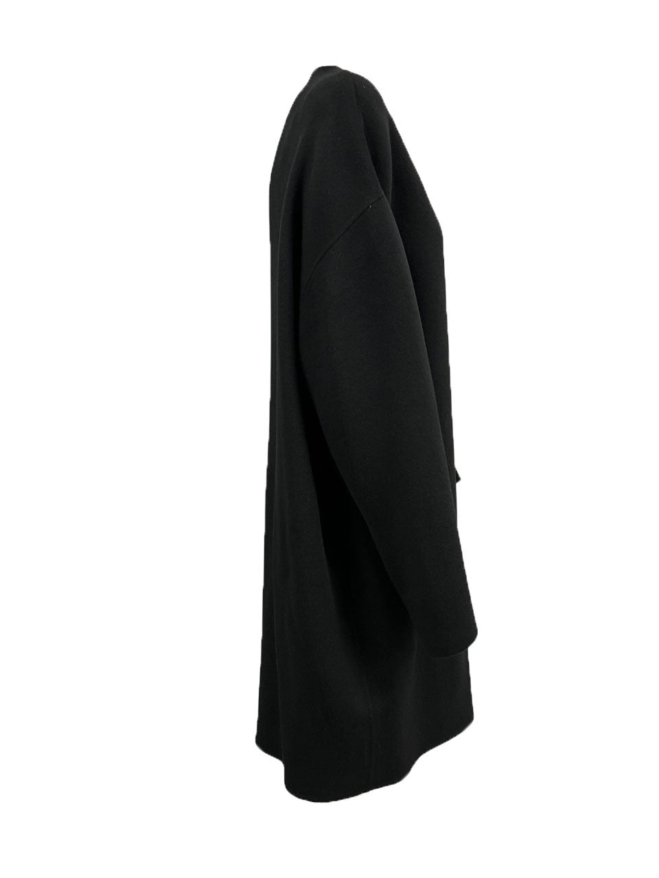MEIMEIJ cappotto donna nero doppiopetto sfoderato M4IDD4 100% lana