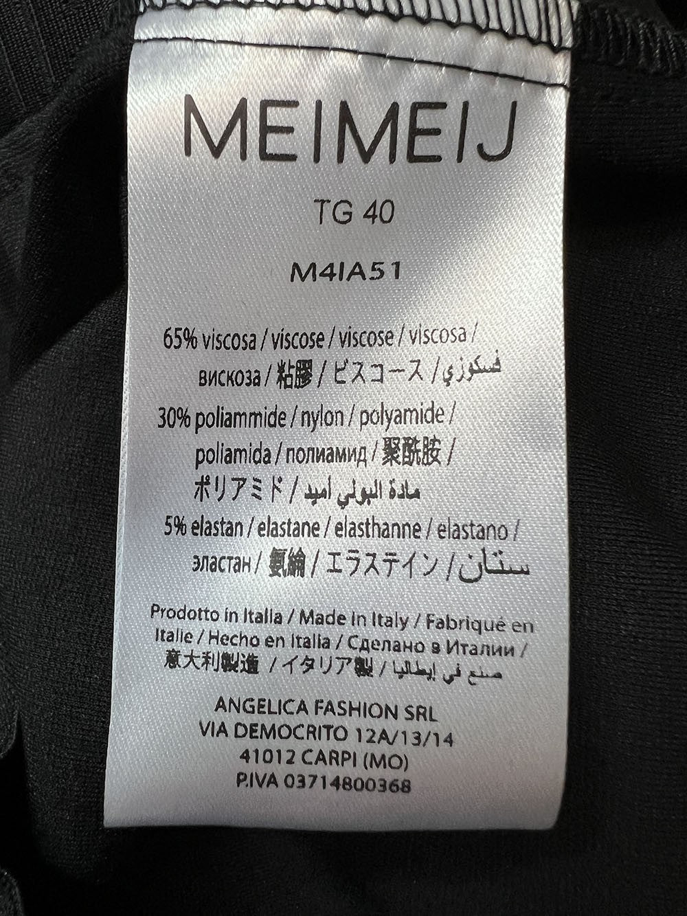 MEIMEIJ pantalone donna punto milano modello leggins M4IA51 MADE IN ITALY