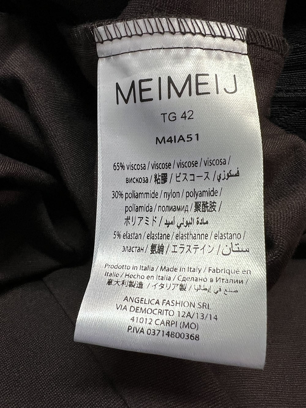 MEIMEIJ pantalone donna punto milano modello leggins M4IA51 MADE IN ITALY