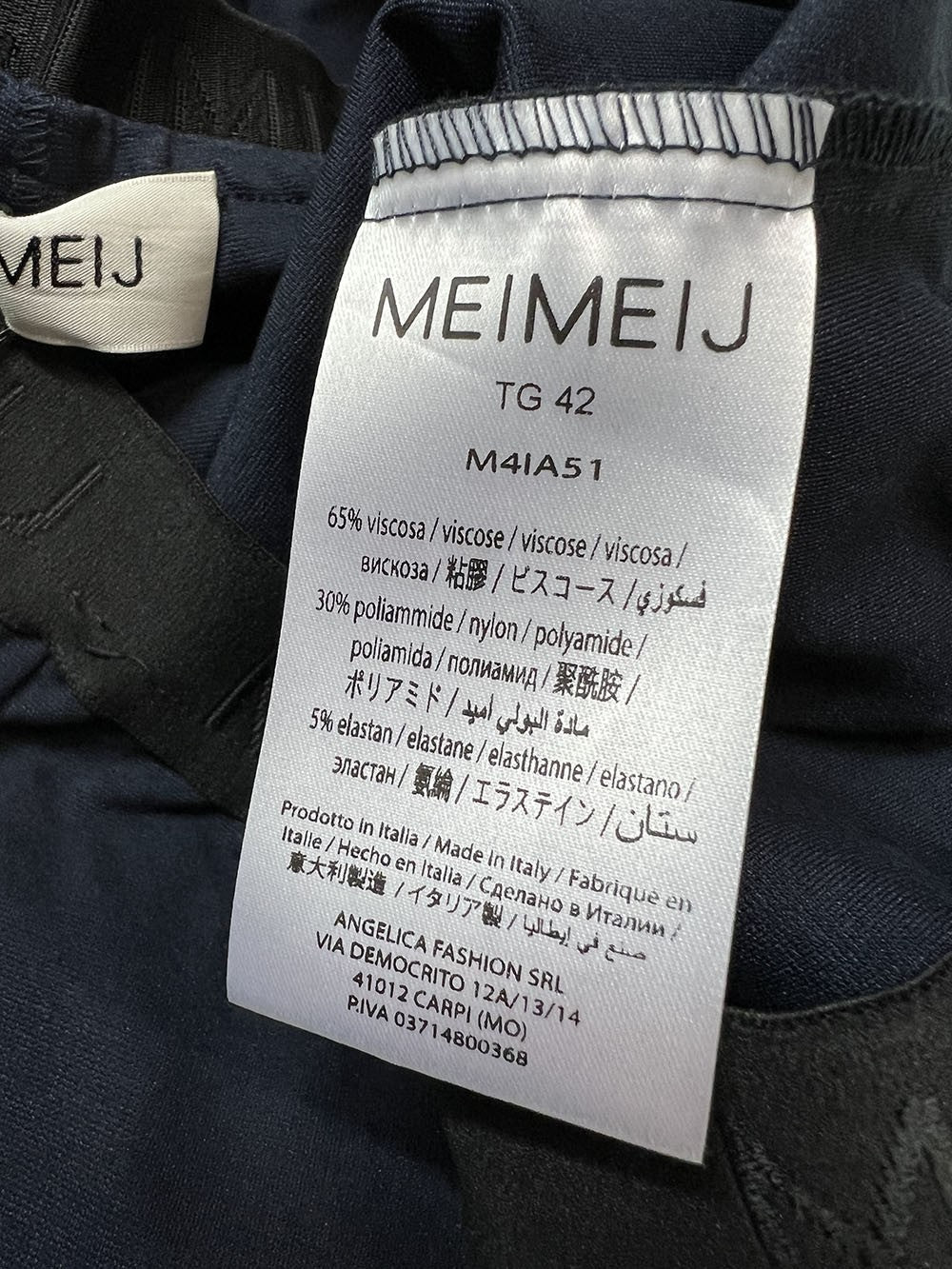 MEIMEIJ pantalone donna punto milano modello leggins M4IA51 MADE IN ITALY