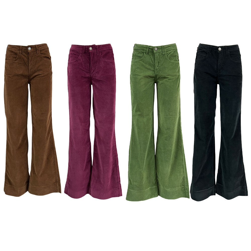 J-CUBE pantalone donna modello jeans velluto liscio 302 KAOTICA MADE IN ITALY