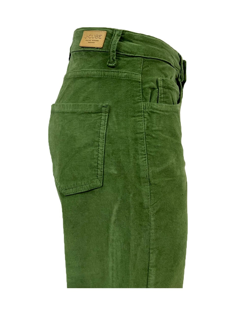 J-CUBE pantalone donna modello jeans velluto liscio 302 KAOTICA MADE IN ITALY