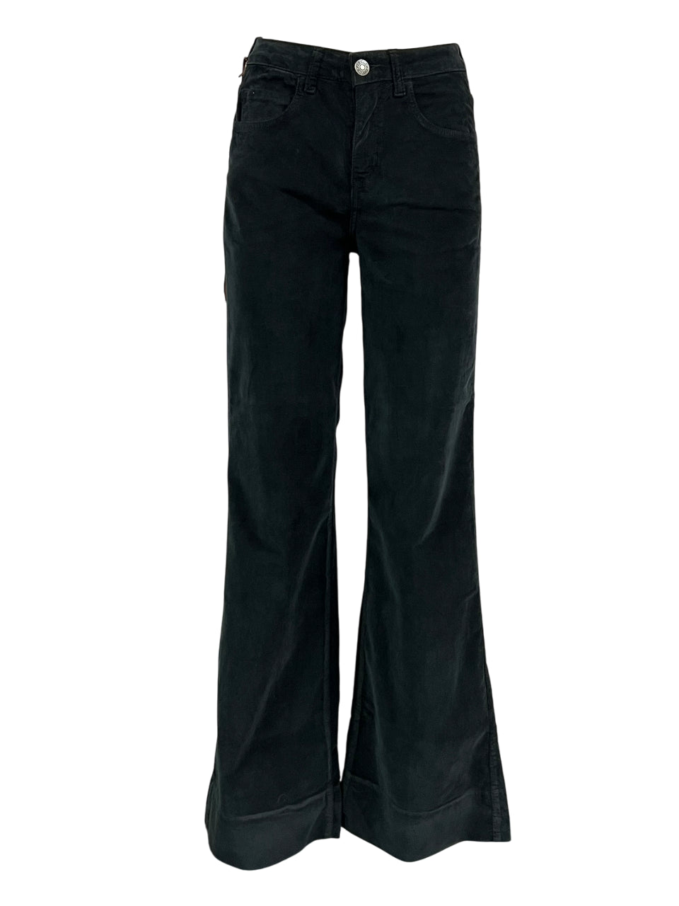 J-CUBE pantalone donna modello jeans velluto liscio 302 KAOTICA MADE IN ITALY