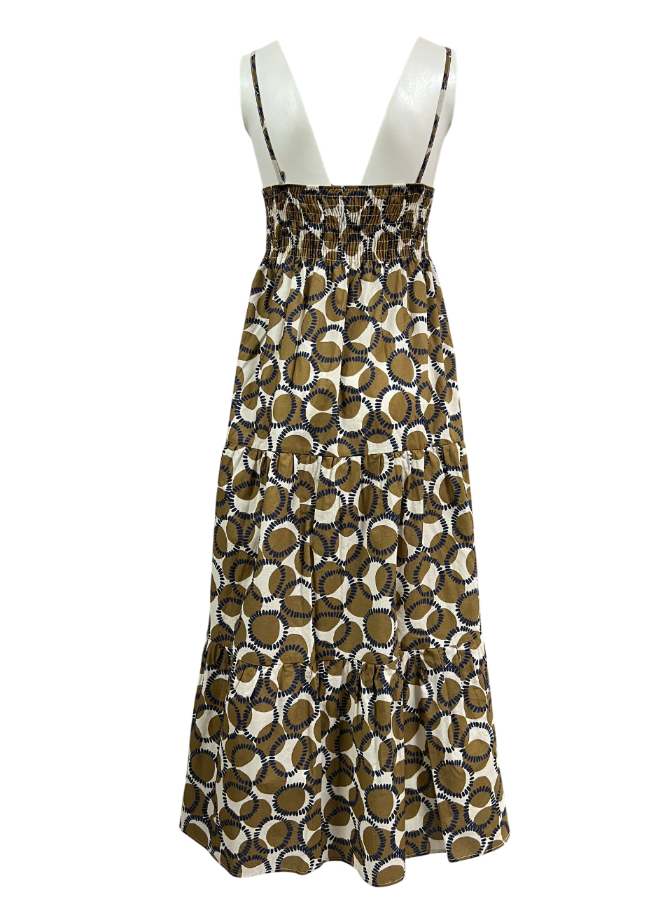 THE ABITO MILANO abito donna in cotone cuoio/blu AB45MS  MADE IN ITALY