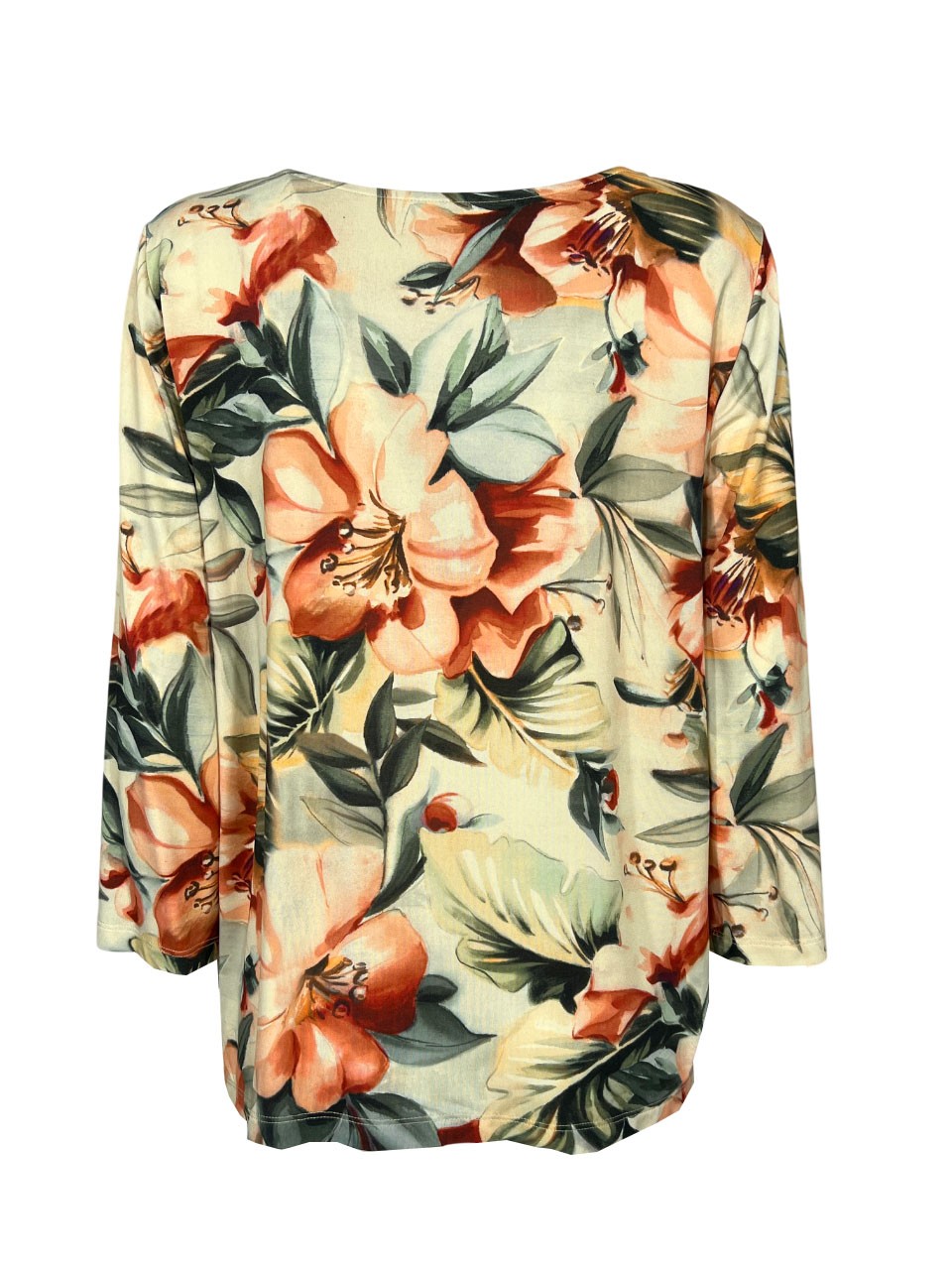 THE ABITO MILANO maglia donna jersey viscosa beige multicolor BL38JS MADE IN ITALY