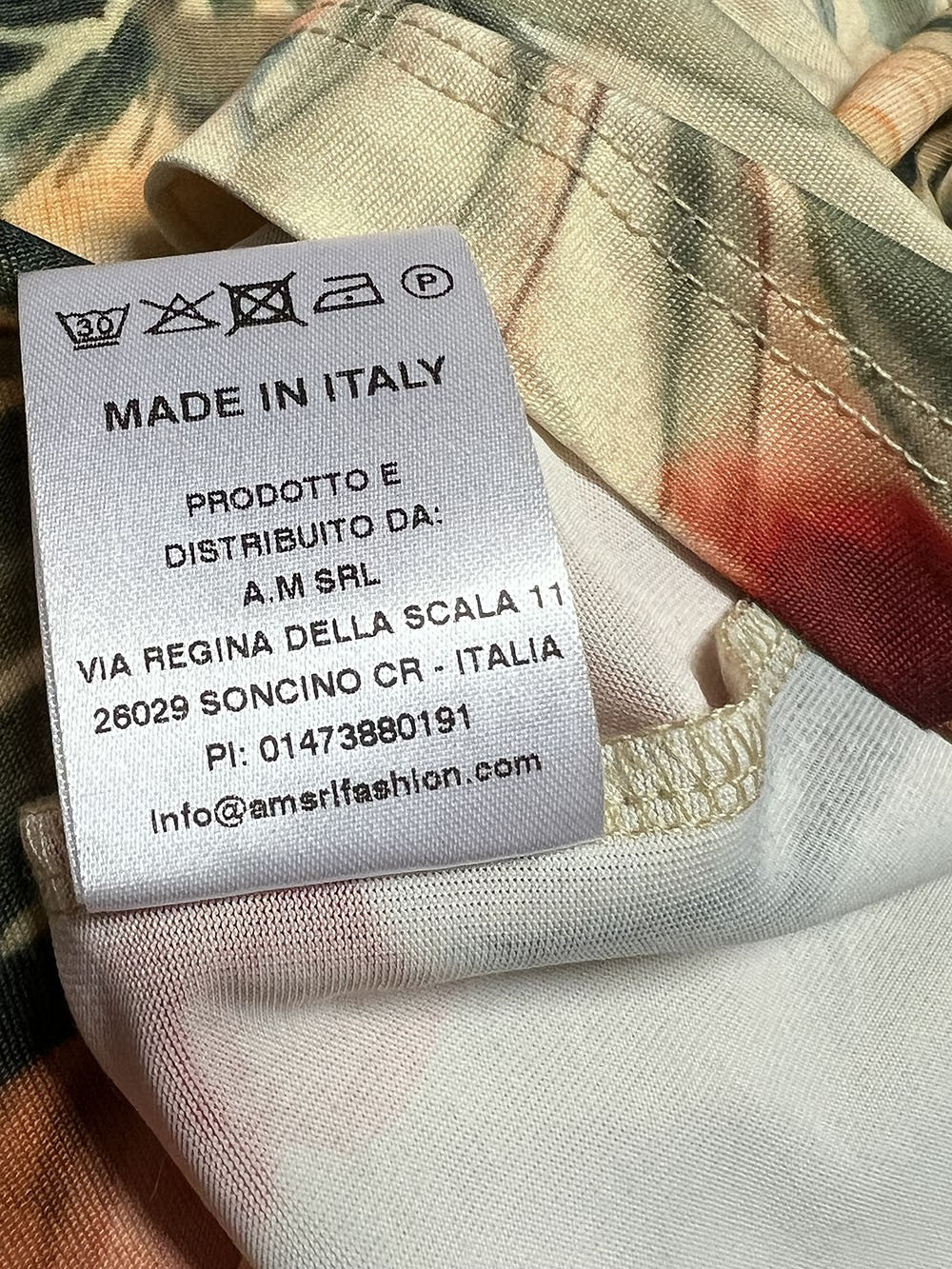 THE ABITO MILANO maglia donna jersey viscosa beige multicolor BL38JS MADE IN ITALY