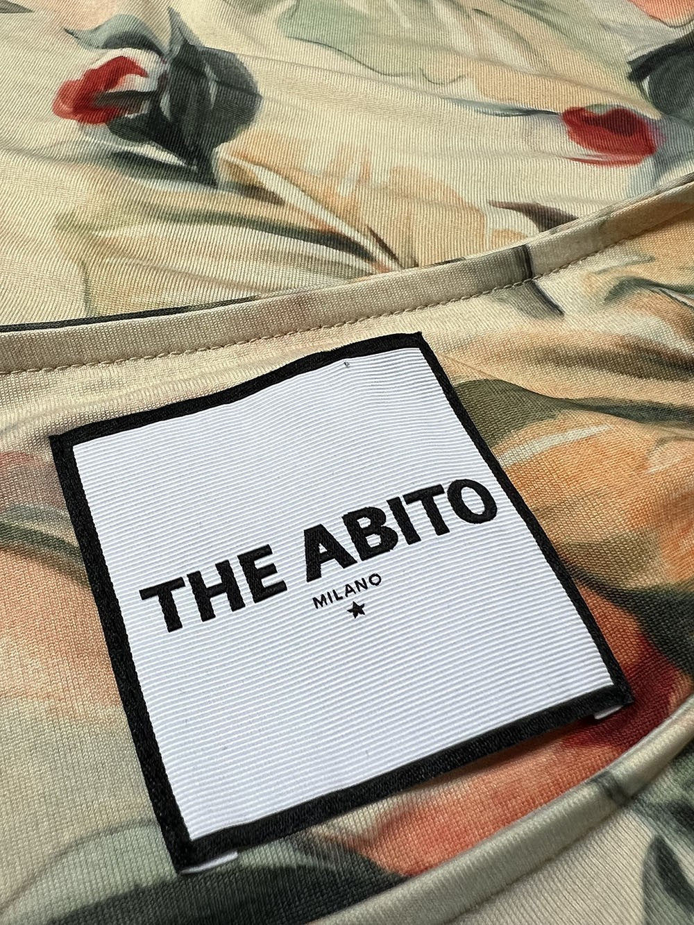 THE ABITO MILANO maglia donna jersey viscosa beige multicolor BL38JS MADE IN ITALY