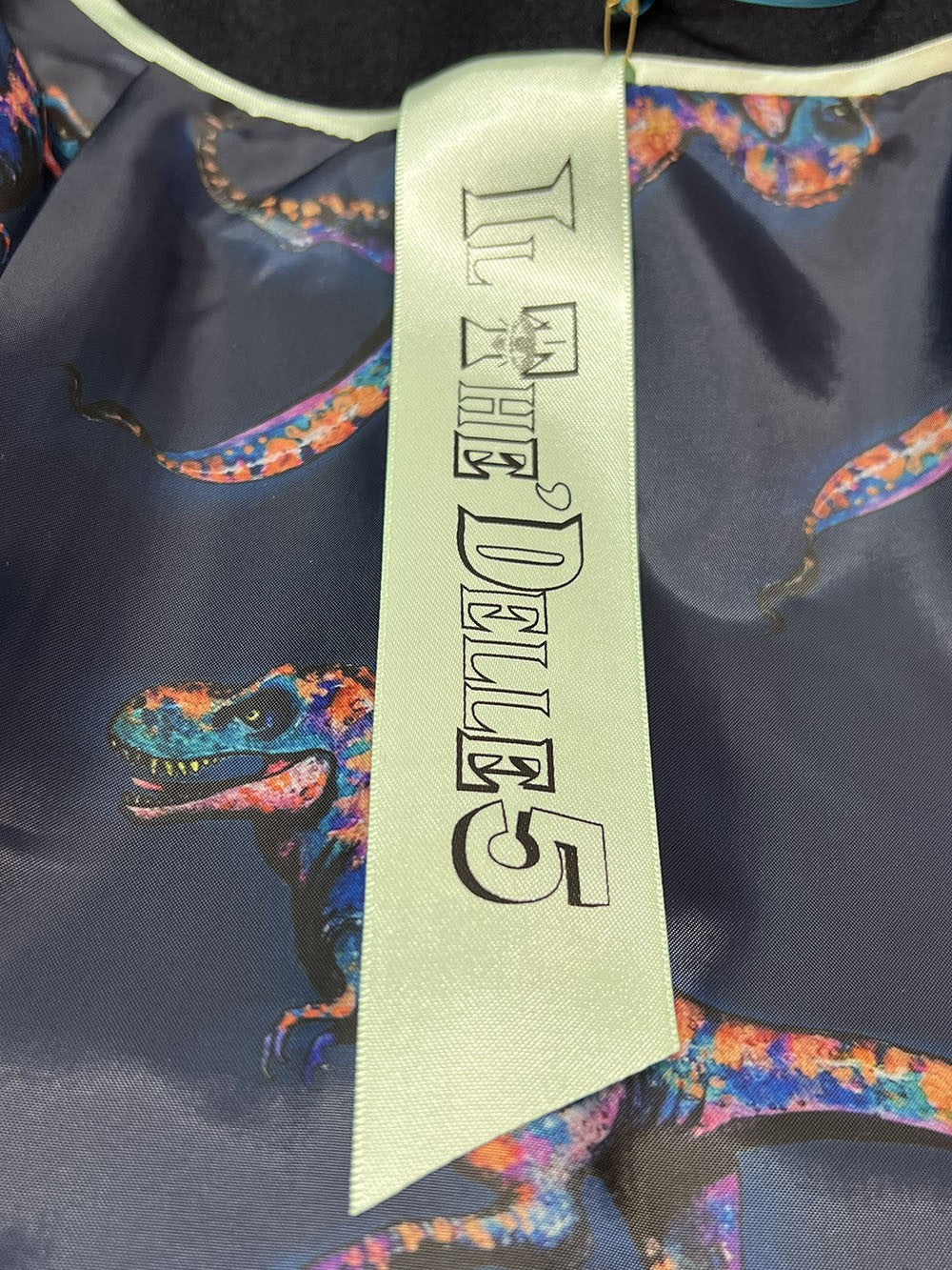 IL THE DELLE 5 Giaccone Donna Doppiopetto JADEN 77 Bordeaux o Blu – Fodera Fantasia – Made in Italy