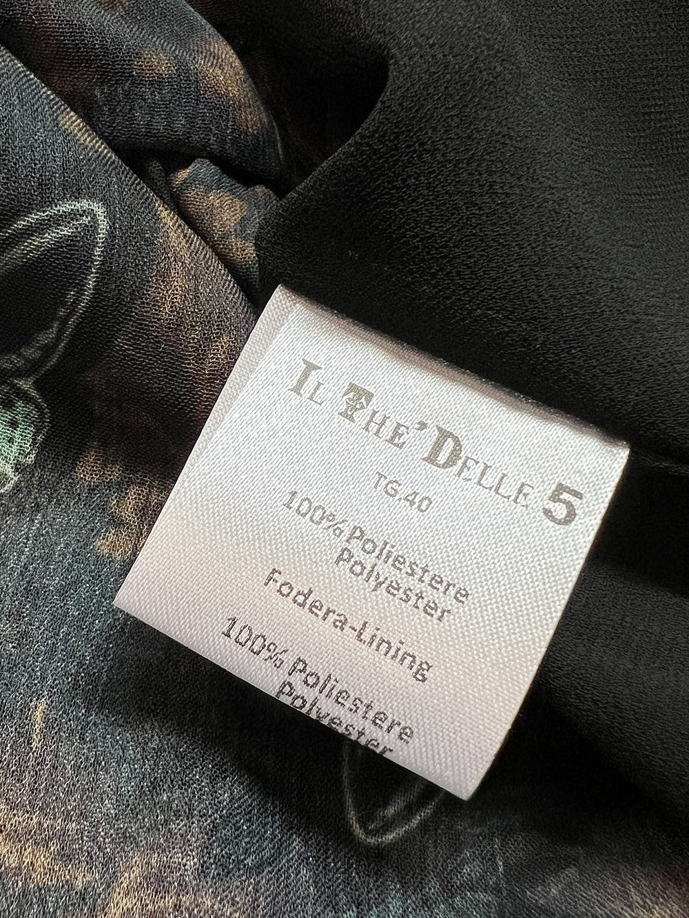 IL THE DELLE 5 Abito Donna Lungo RITHA BUTTERFLY Grigio Marrone Acqua – Made in Italy