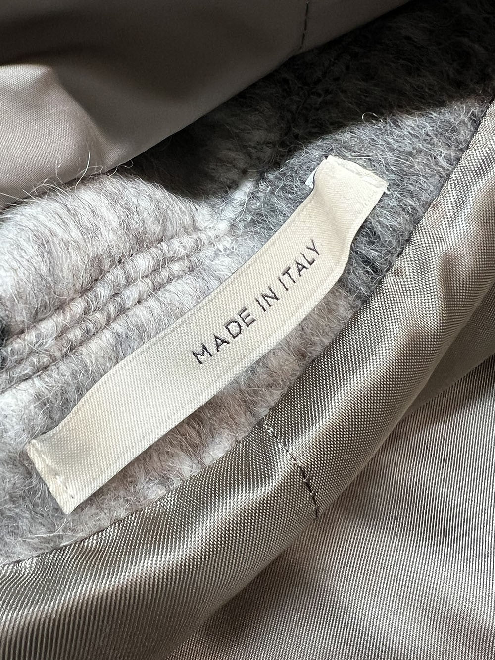 NORMEET Giaccone Doppiopetto Quadri Marrone/Tortora/Panna 403+G DAMA – Made in Italy