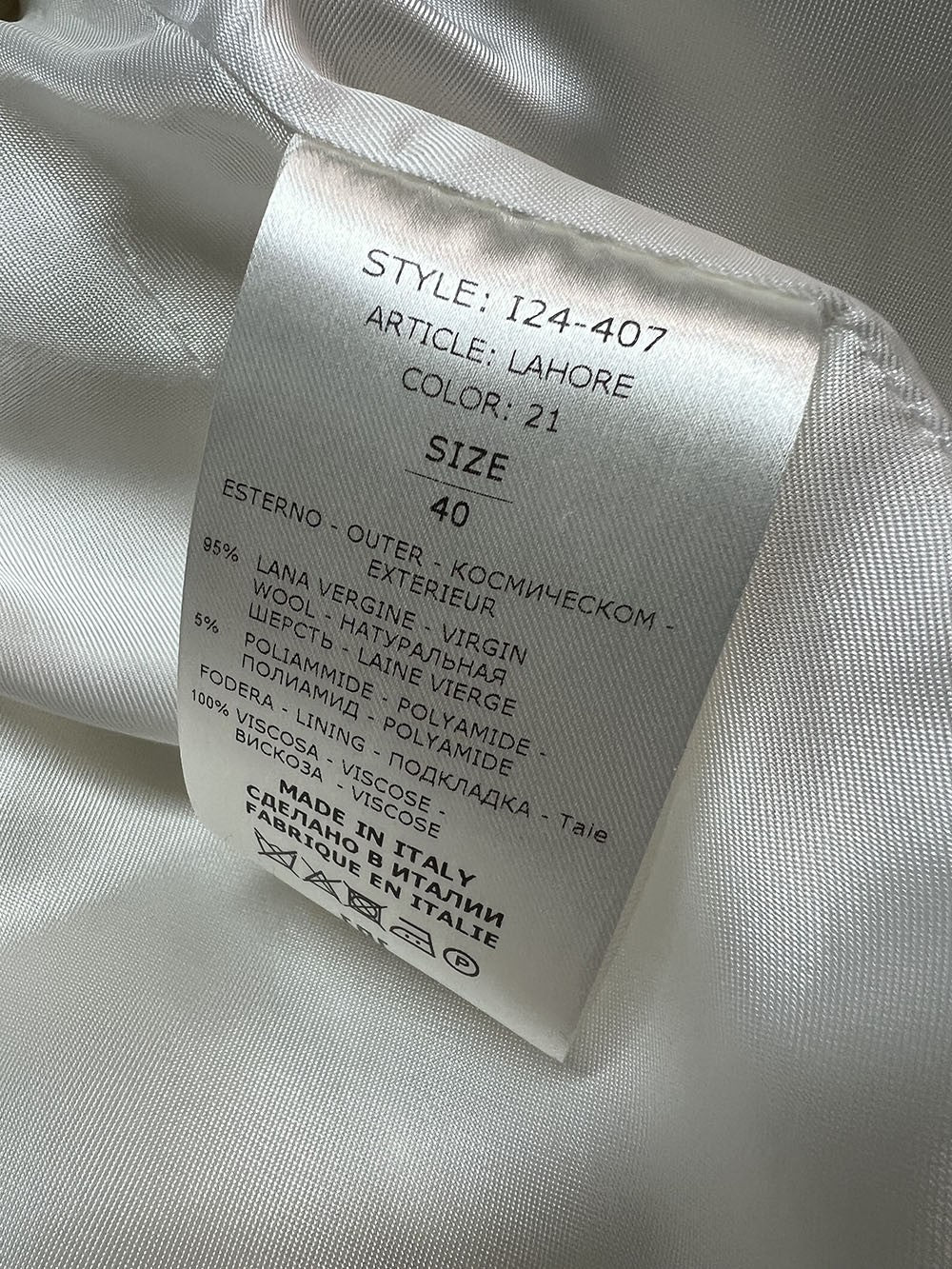 NORMEET Cappotto lana Bouclé Panna 407 LAHORE – Doppiopetto – Made in Italy