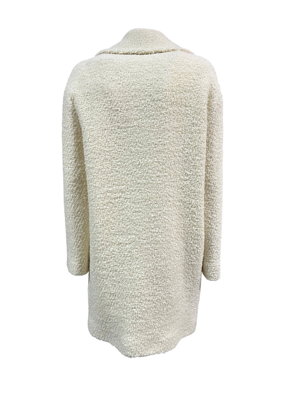 NORMEET Cappotto lana Bouclé Panna 407 LAHORE – Doppiopetto – Made in Italy