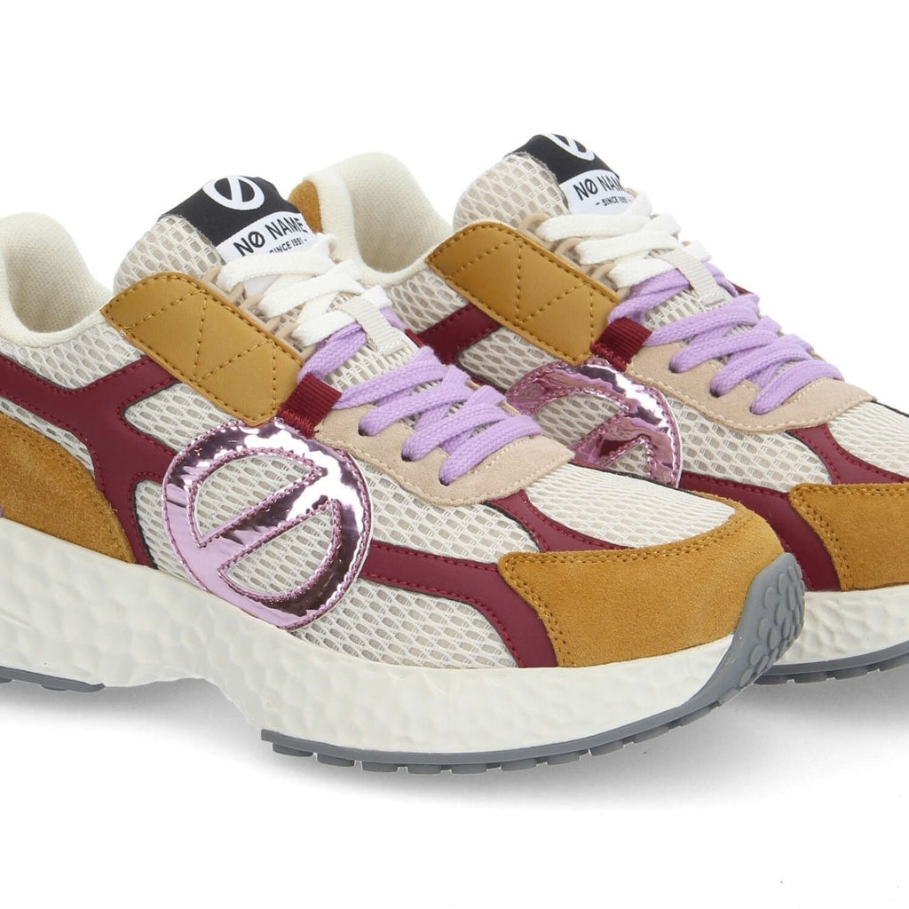 NØ Name scarpe donna joggers CARTER 2.0 RUNNER W BEIGE/OCRA/BORGOGNA