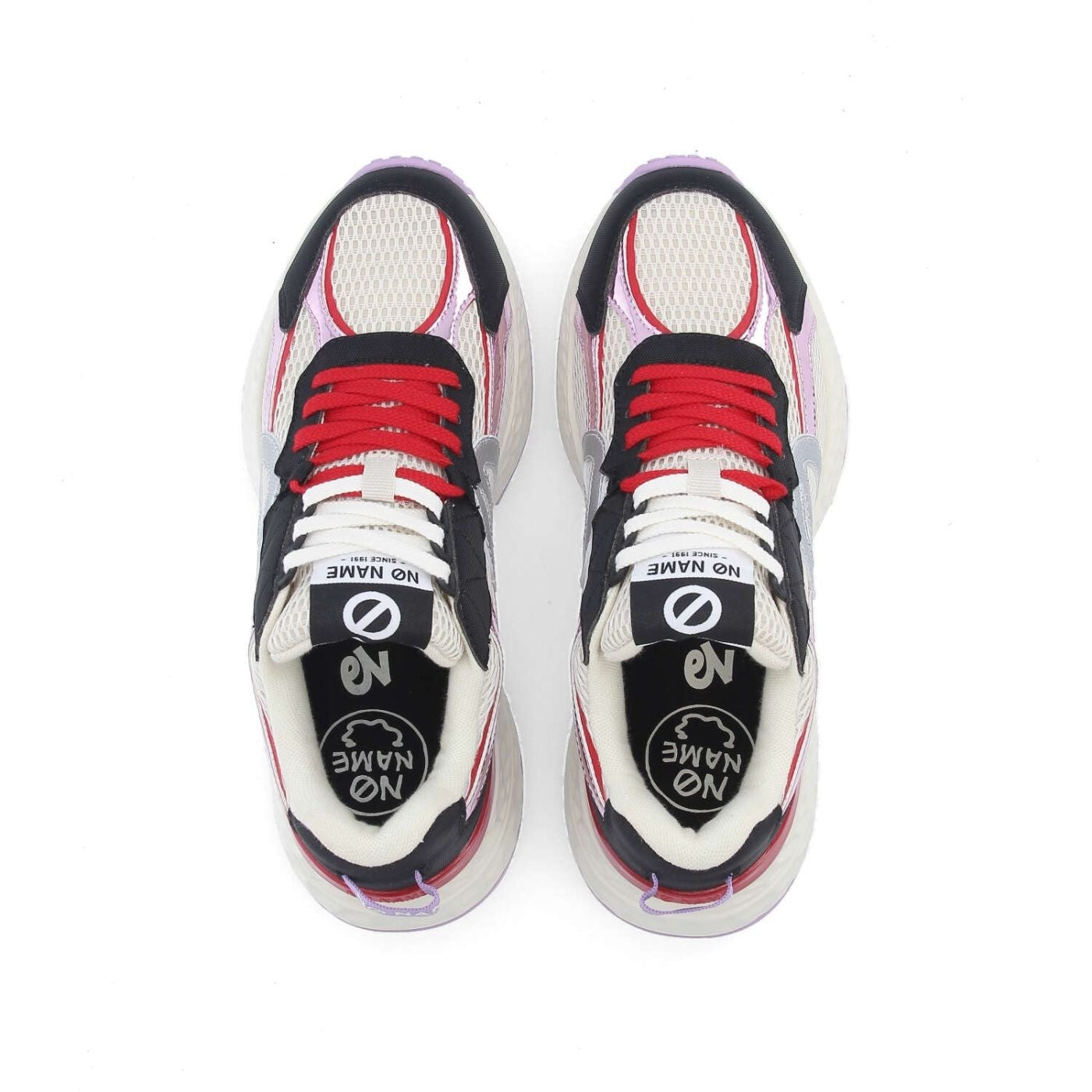 NØ Name scarpe donna joggers CARTER 2.0 RUNNER W BEIGE/NERO/LILLA