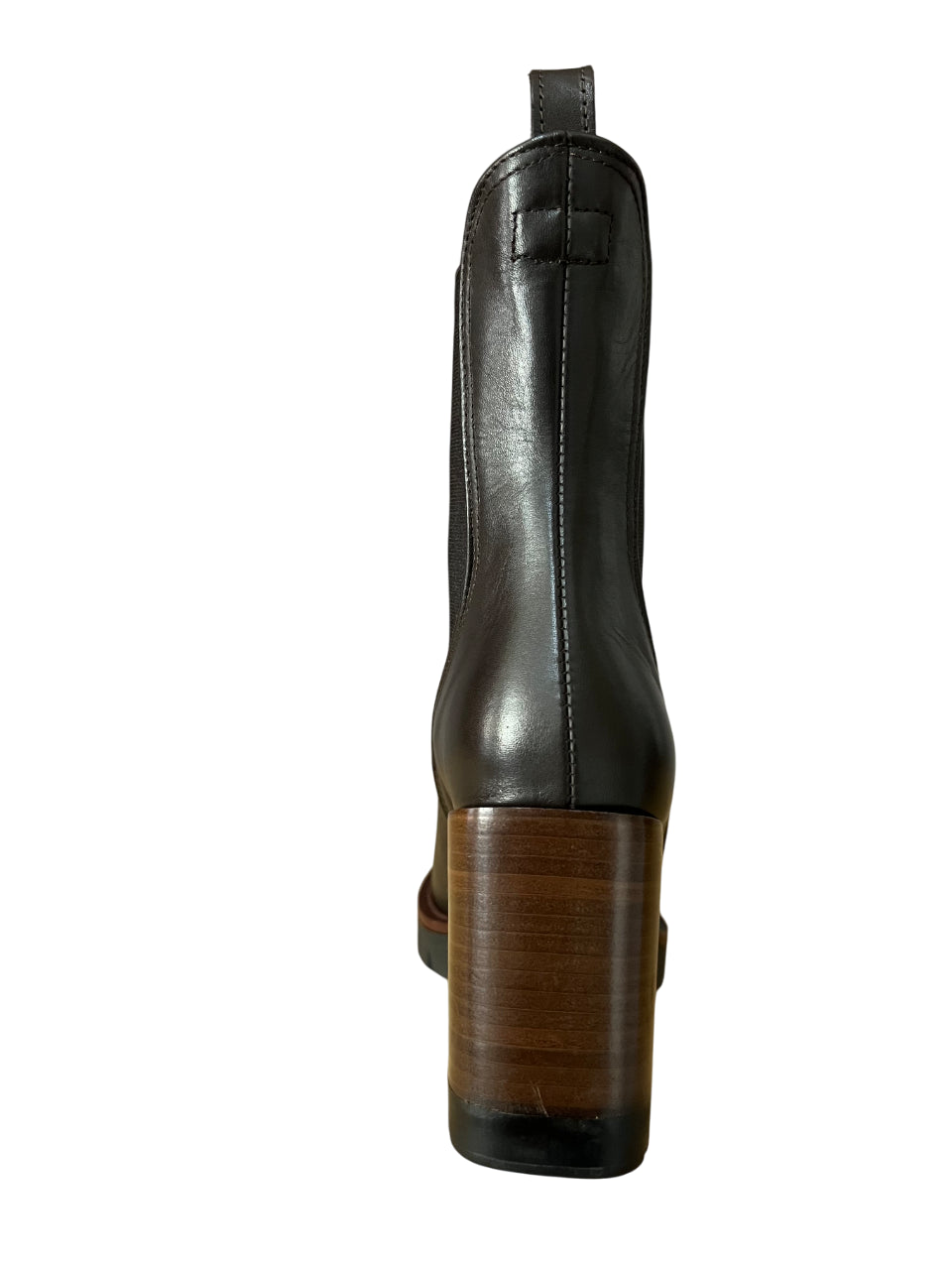 LORENZO MARI Stivale Basso Donna Pelle Marrone Elastico Laterale Tacco 8cm ALICE