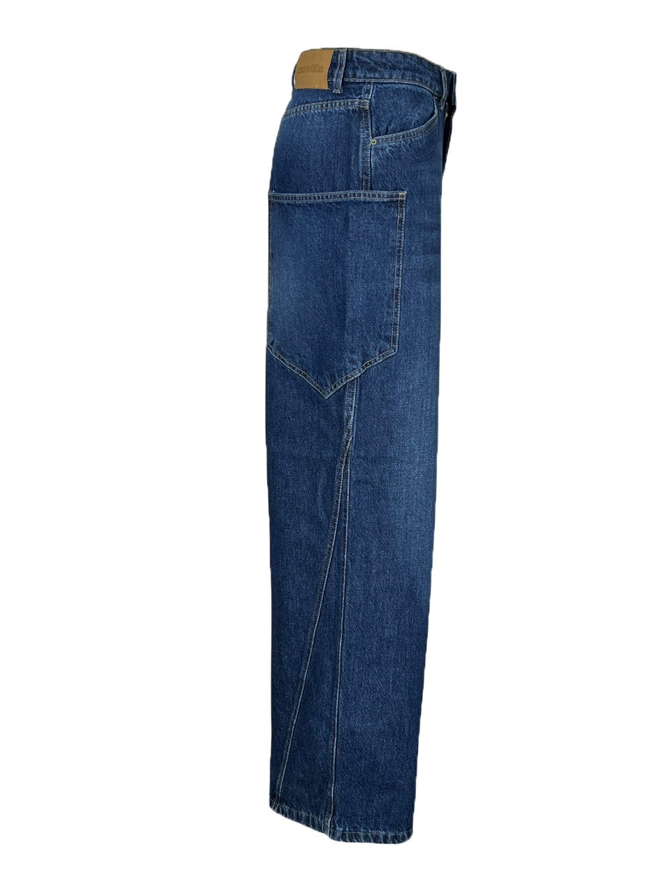 NOIR 'N' BLEU Jeans Donna Baggy Denim Stone Washed Vita Alta MIA L311 Made in Italy