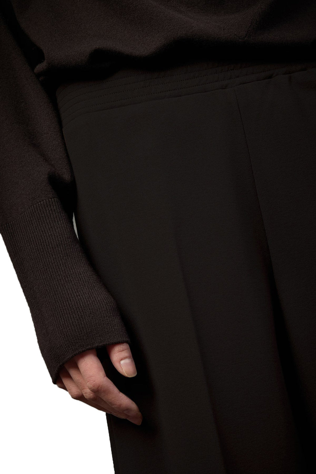 LIVIANA CONTI Pantalone Donna Punto Milano Cropped Gamba Ampia L5WI52 Made in Italy