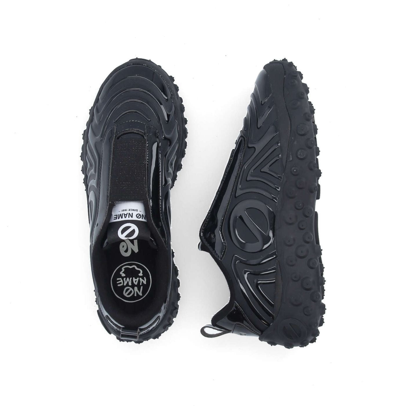 NØ NAME Sneakers Donna ONDA ELASTIC W Joggers Sporty Chic Nere Suola 4,5 cm