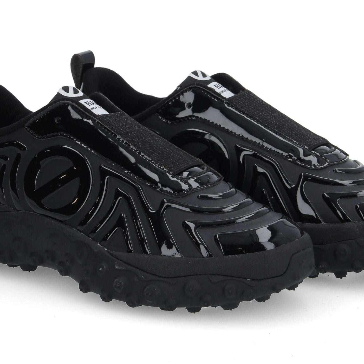 NØ NAME Sneakers Donna ONDA ELASTIC W Joggers Sporty Chic Nere Suola 4,5 cm