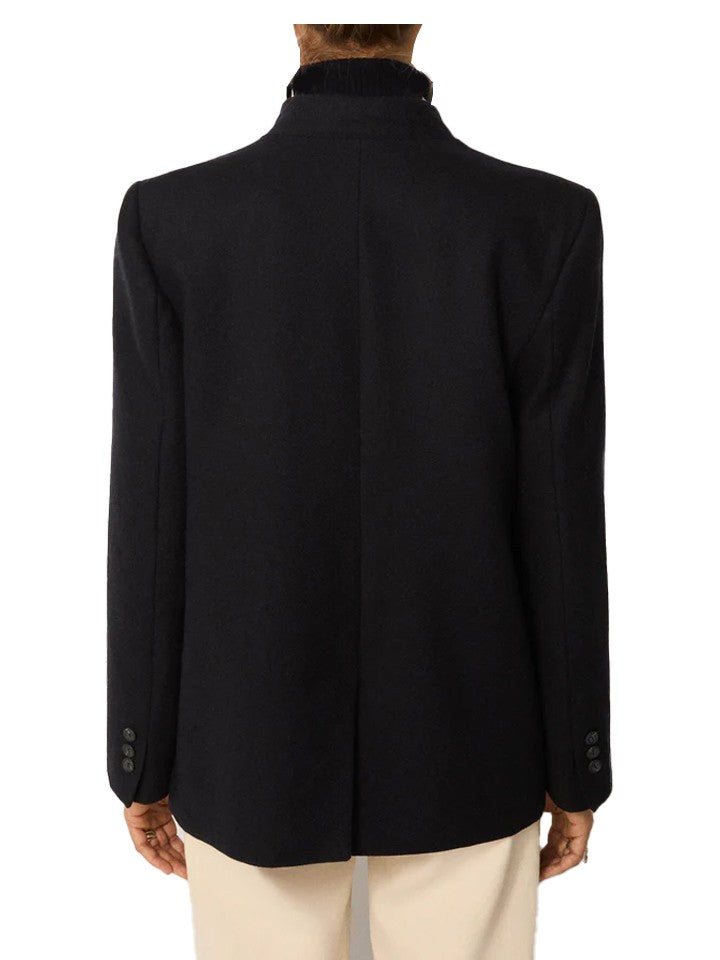 Maison Hotel LUCIEN ARMY Giacca Donna Blu Lana Blend Tasconi Spacco