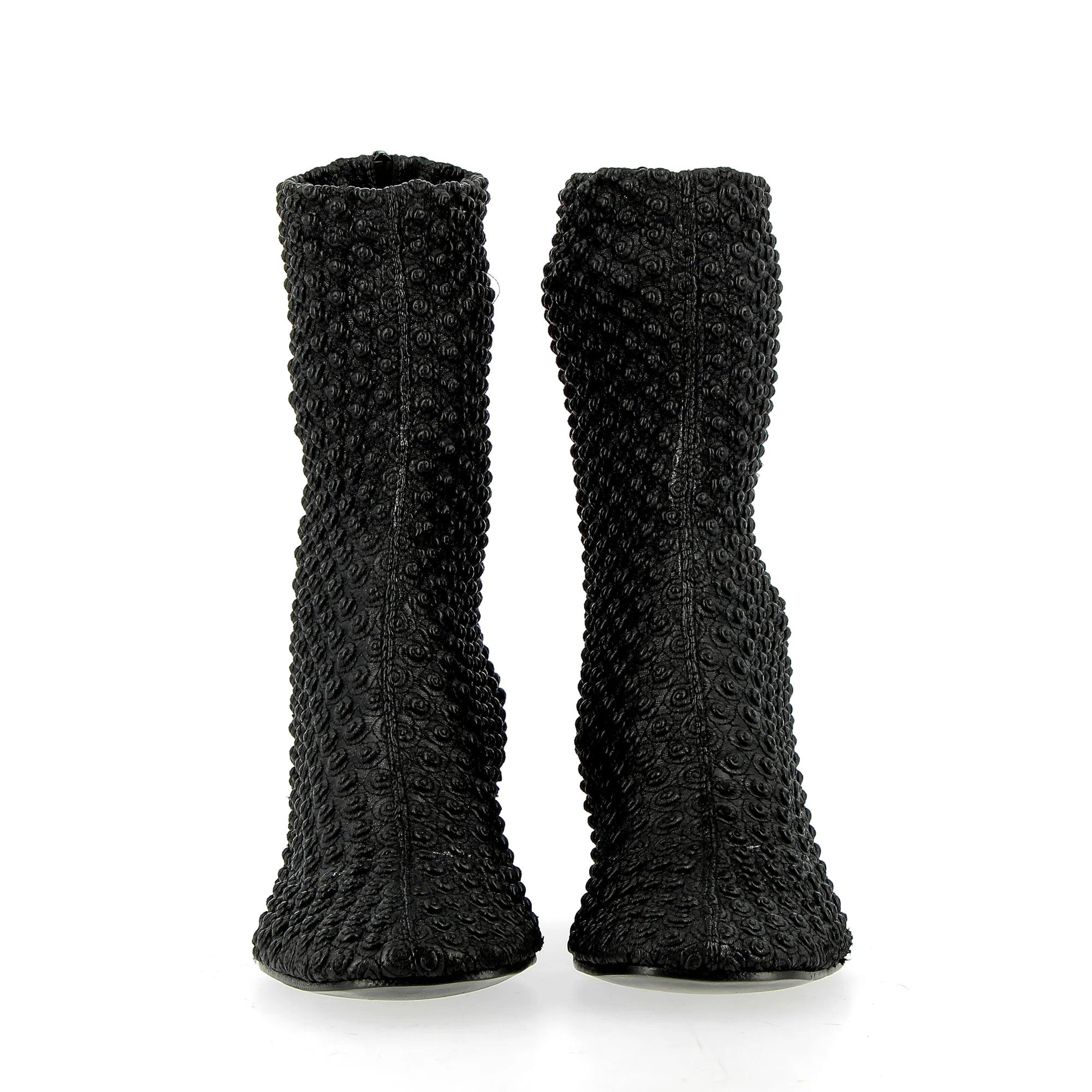 KUDETA’ Stivaletti Donna Ecopelle Goffrata Neri Suola Cuoio 424156