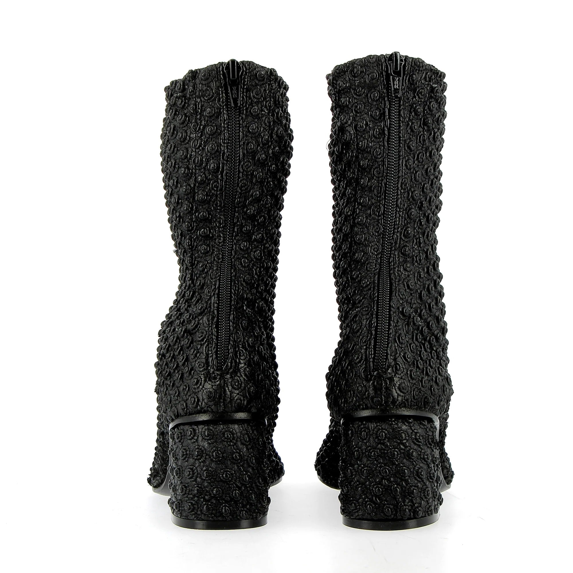 KUDETA’ Stivaletti Donna Ecopelle Goffrata Neri Suola Cuoio 424156