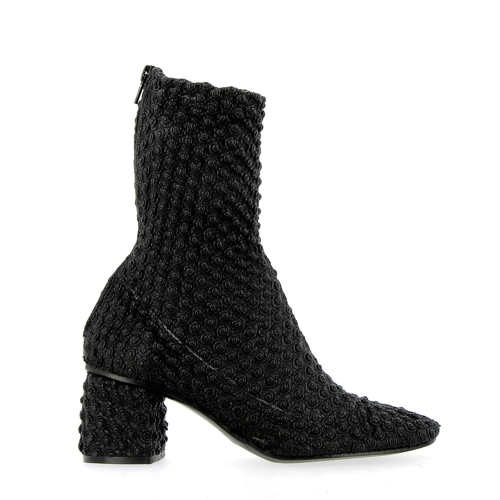 KUDETA’ Stivaletti Donna Ecopelle Goffrata Neri Suola Cuoio 424156