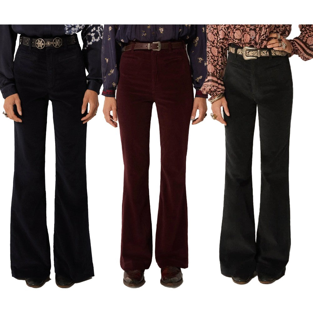 Maison Hotel Pantaloni Flare Velluto Liscio Regular Fit JERRY STUDIO 54