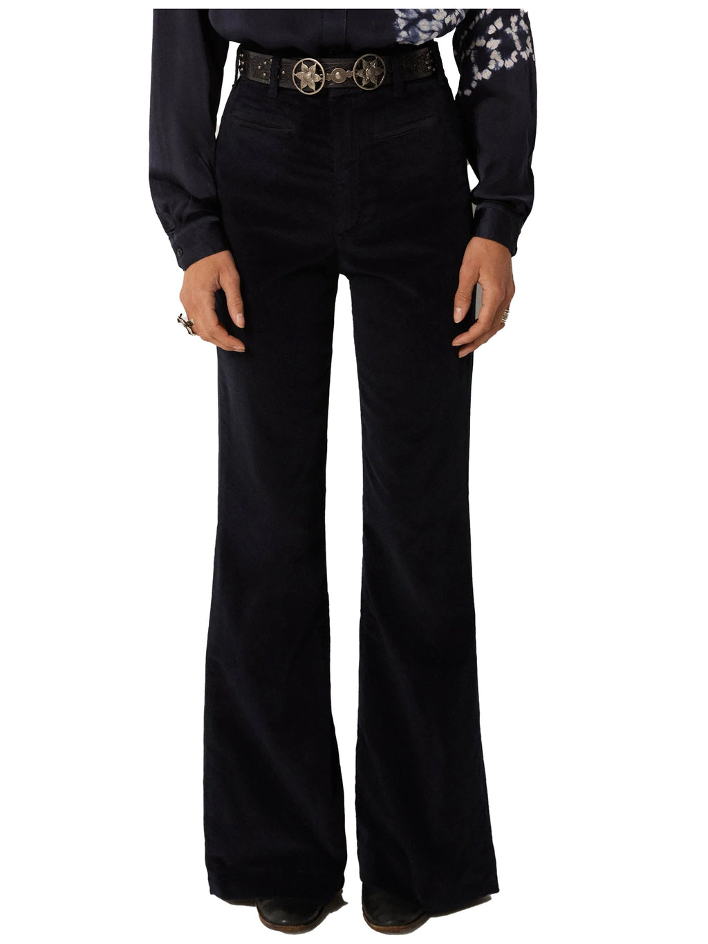 Maison Hotel Pantaloni Flare Velluto Liscio Regular Fit JERRY STUDIO 54