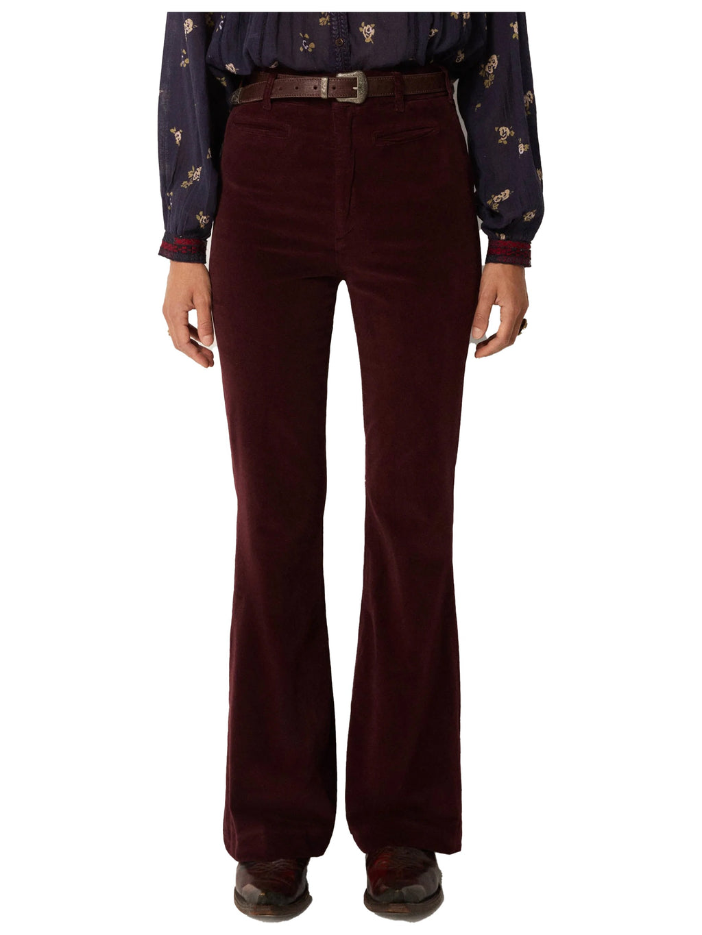 Maison Hotel Pantaloni Flare Velluto Liscio Regular Fit JERRY STUDIO 54