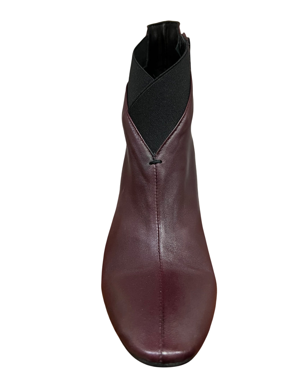 KUDETA’ 524301 Stivale Basso Donna Bordeaux, Zip Laterale, Tacco 7 cm – Pelle, Made in Italy