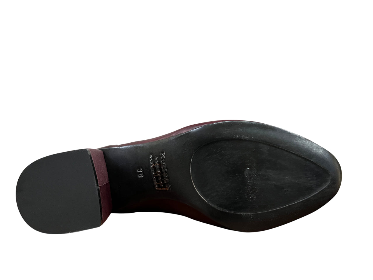 KUDETA’ 524301 Stivale Basso Donna Bordeaux, Zip Laterale, Tacco 7 cm – Pelle, Made in Italy