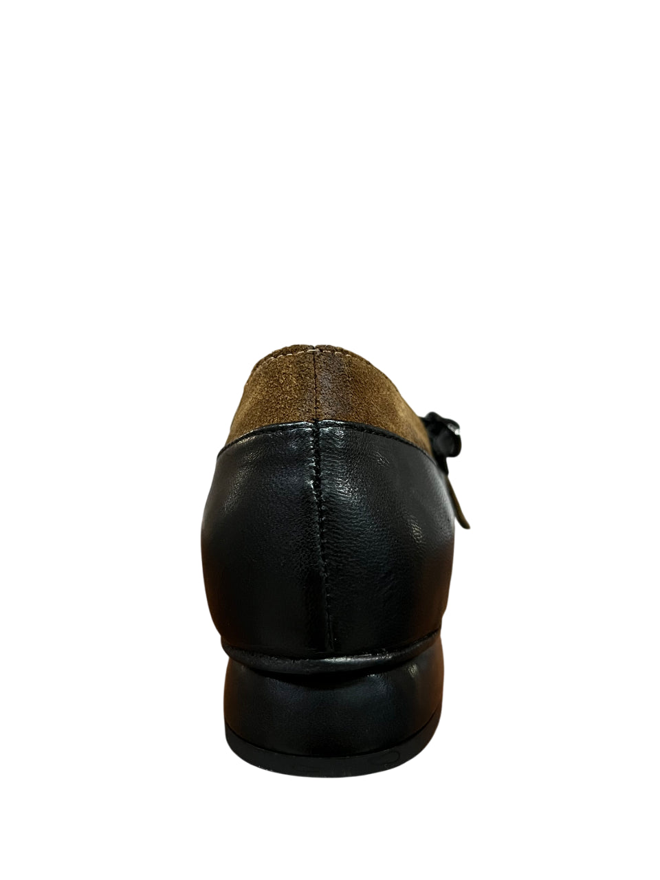 KUDETA' 524103 Scarpa Donna Nera in Pelle – Dettagli Camoscio Biscotto, Tacco 2 cm, Made in Italy