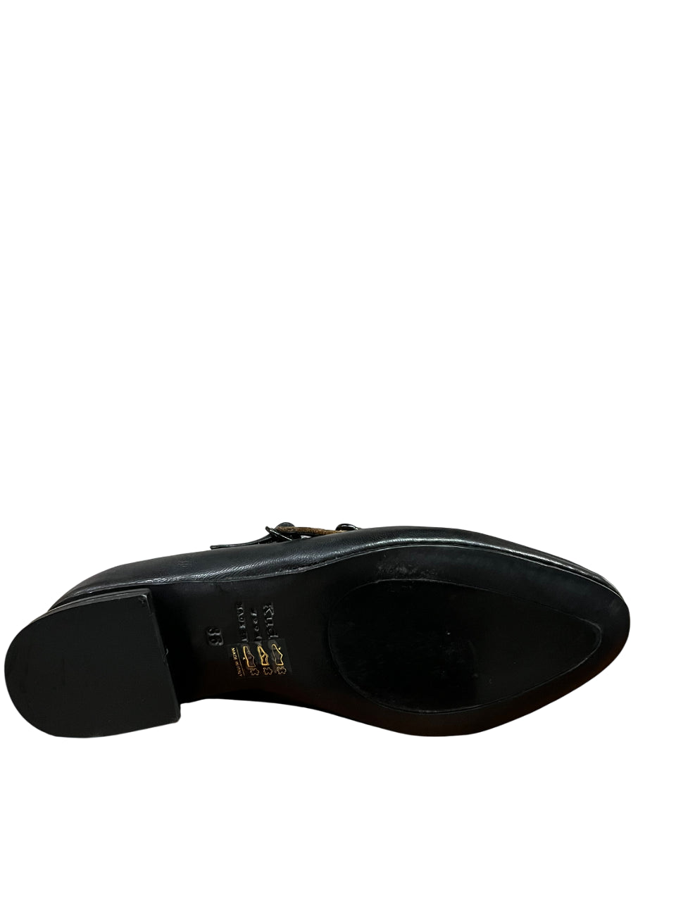 KUDETA' 524103 Scarpa Donna Nera in Pelle – Dettagli Camoscio Biscotto, Tacco 2 cm, Made in Italy