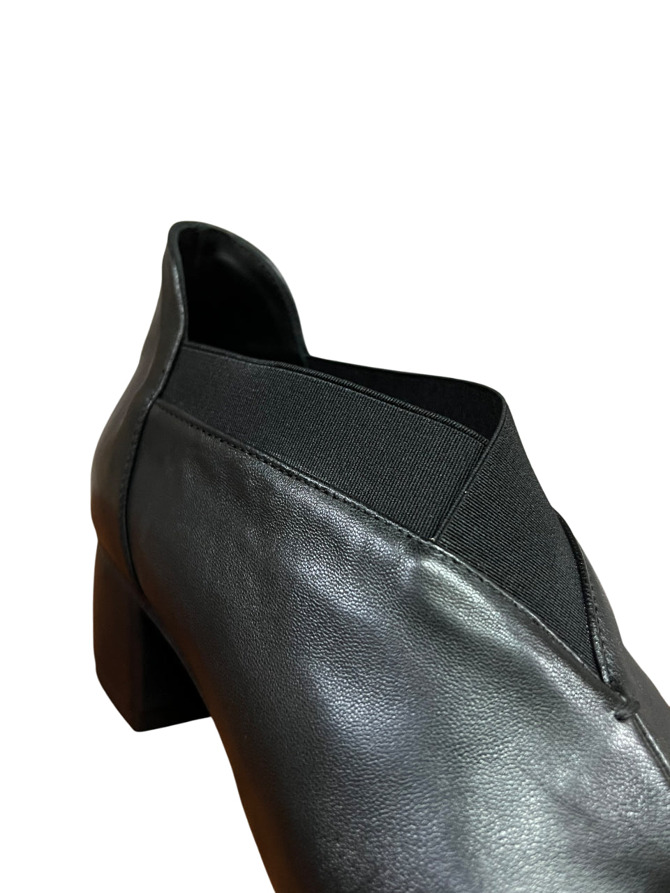 KUDETA' 524201 Scarpa Donna Nera in Pelle – Elastici in Tinta, Tacco 5 cm, Made in Italy