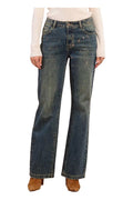 MOLLY BRACKEN jeans donna wide leg denim sbiadito glitter E1718DH