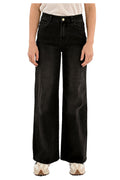 MOLLY BRACKEN ED64CN jeans donna wide leg vita alta, fondo 27 cm
