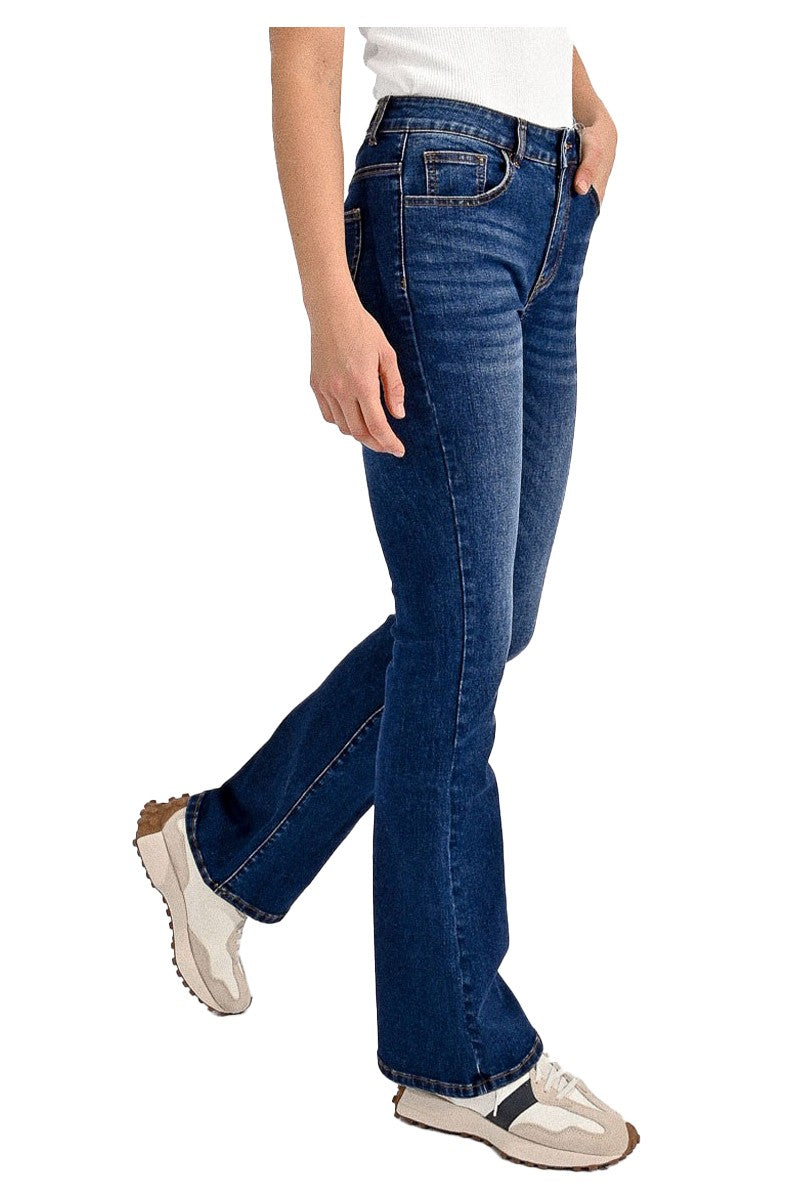MOLLY BRACKEN jeans boot-cut vita alta ED33CN, fondo 23 cm