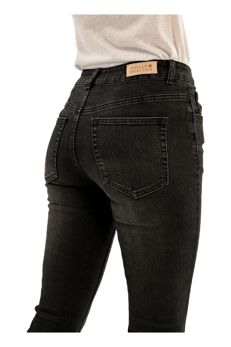 MOLLY BRACKEN jeans boot-cut vita alta ED33CN, fondo 23 cm
