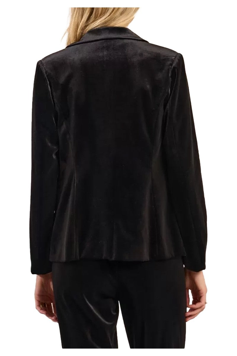 MOLLY BRACKEN giacca velluto nera regular fit E1758DH