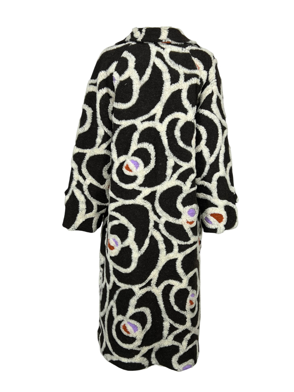 JUSTMINE cappotto donna doppiopetto lana marrone/ecru JABCS0025-F1436