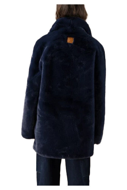 ADORÉ PARIS TATIANA giaccone ecopelliccia, collo sartoriale – 80 cm