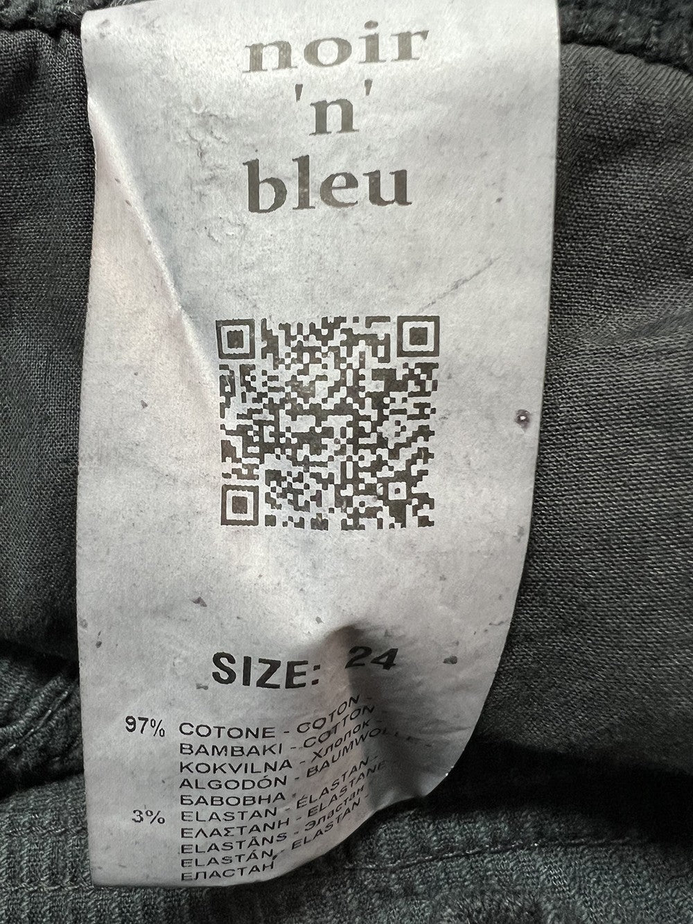 NOIR 'N' BLEU GOLDEN-14 LOOSE – Jeans donna in velluto 500 righe wide-leg (fondo 28 cm)