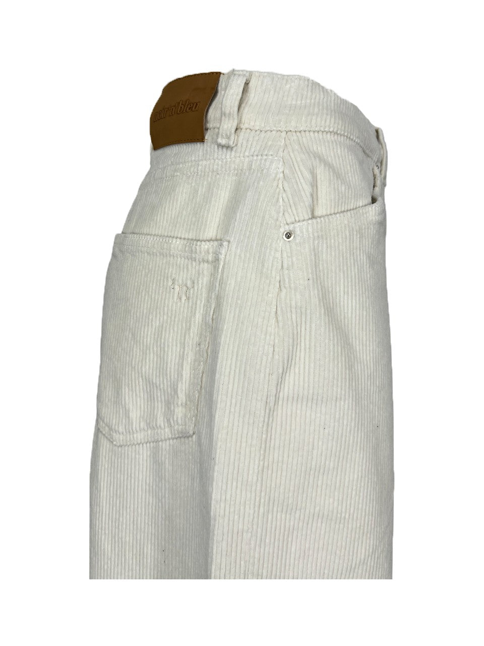 NOIR 'N' BLEU GOLDEN-14 LOOSE – Jeans donna in velluto 500 righe wide-leg (fondo 28 cm)